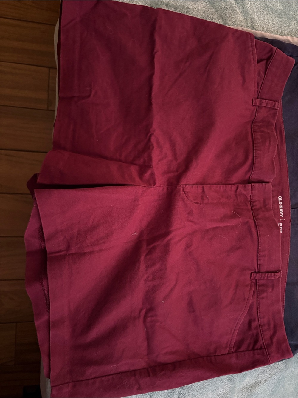Old Navy Pixie Shorts Trio - Burgundy, Navy, Gray - Picture 2 of 9